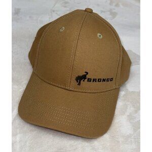 Ford BRONCO Baseball Cap Hat Duck Cloth Tan Brown Embroidered